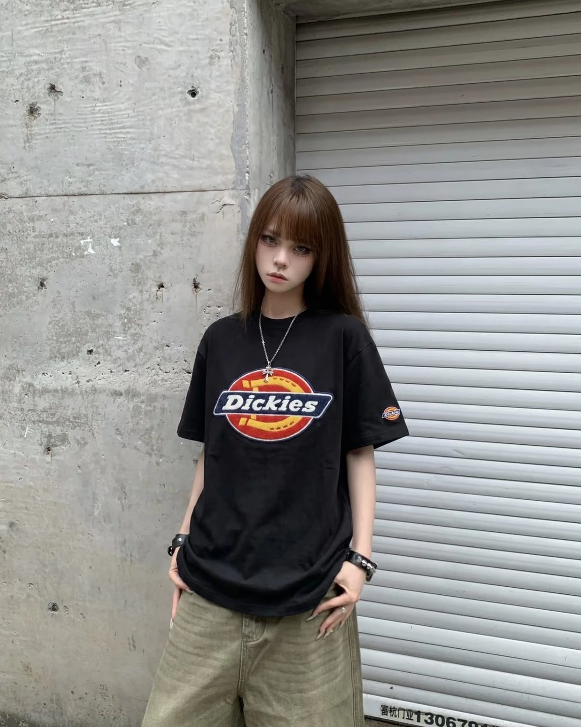 Dickies 經典品牌字母刺繡logo 重磅 純棉短袖(2色可選)