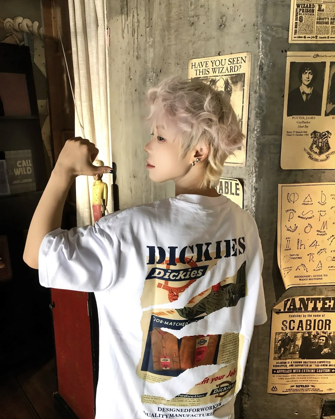 Dickies 美式 復古 報紙字母印花 重磅 純棉短袖(2色可選)