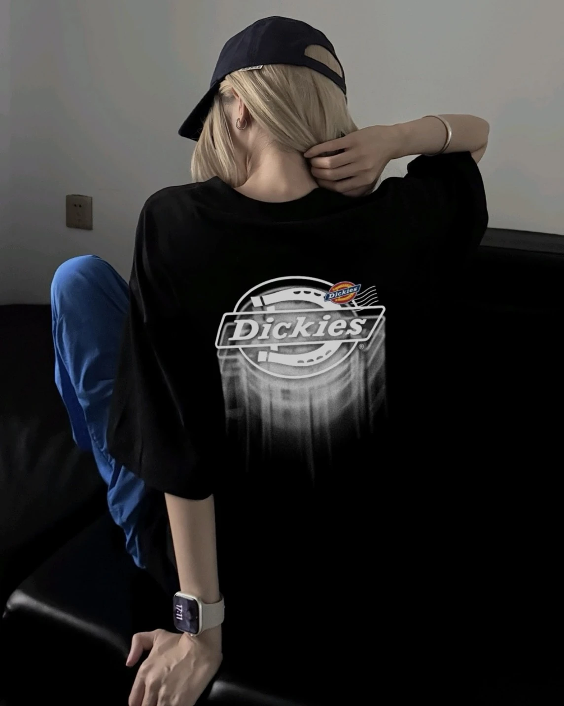 Dickies 美式 復古 模糊幻影經典字母 重磅 純棉短袖(2色可選)