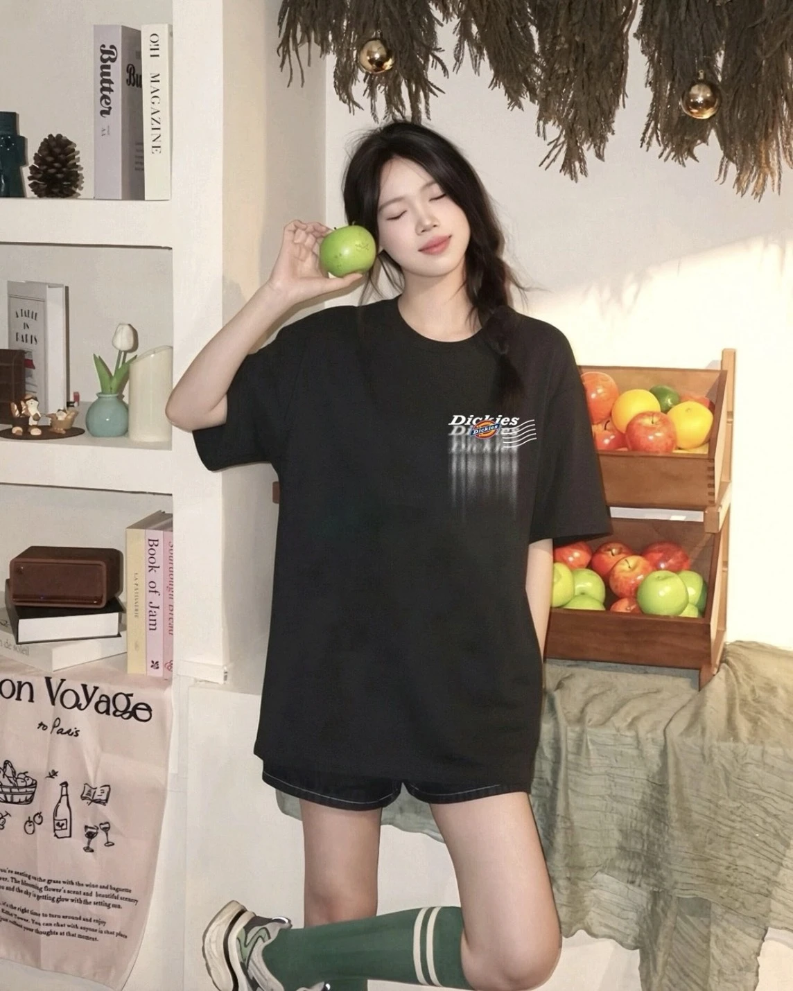 Dickies 美式 復古 模糊幻影經典字母 重磅 純棉短袖(2色可選)