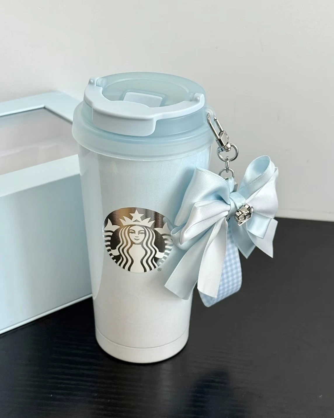 <禮盒裝>STARBUCKS 星巴克 心動告白系列 漸層藍 蝴蝶結 吸管杯 500ml