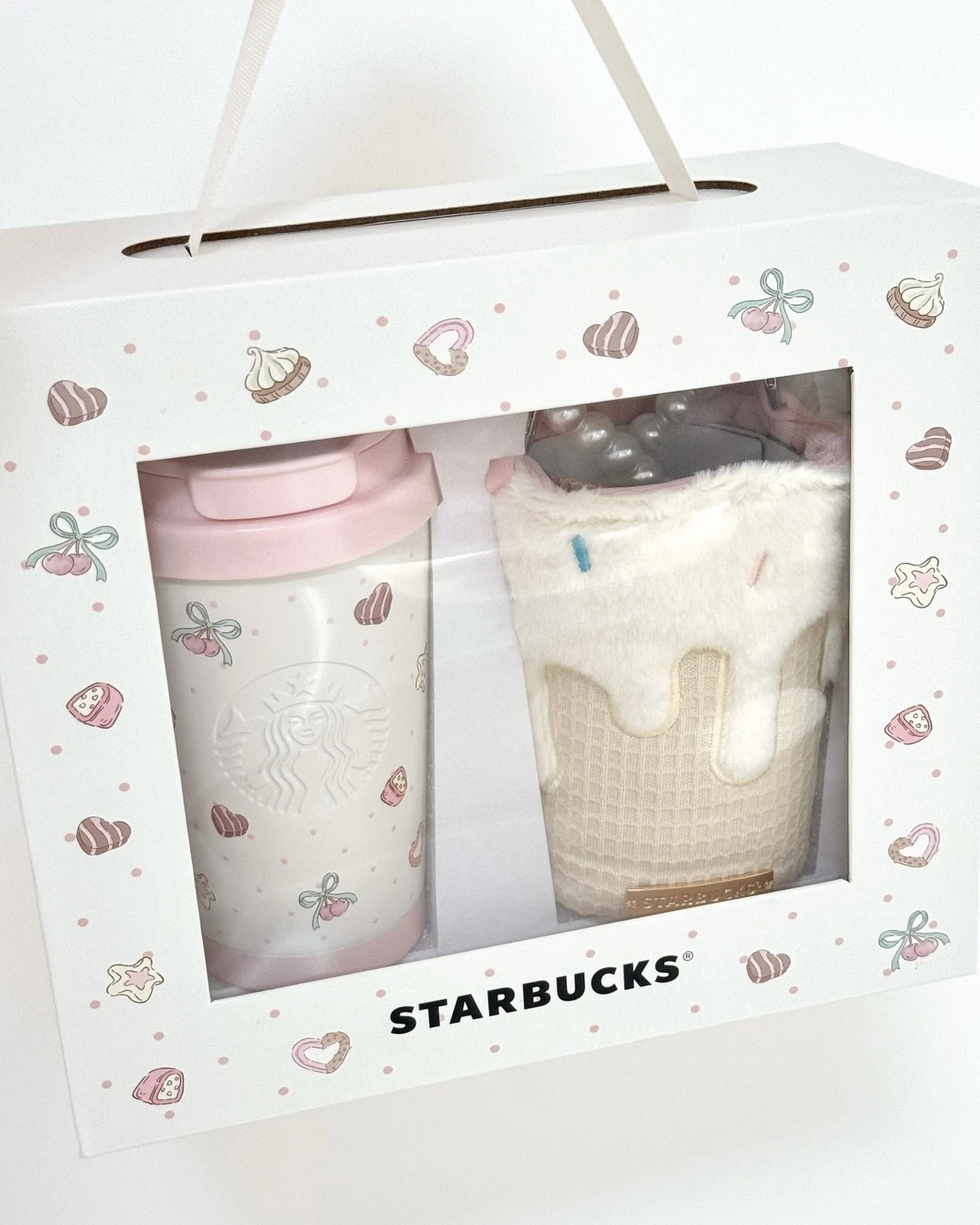 <禮盒裝>STARBUCKS 星巴克 夏日甜品派對系列  塗鴉杯 冰淇淋杯套380ml