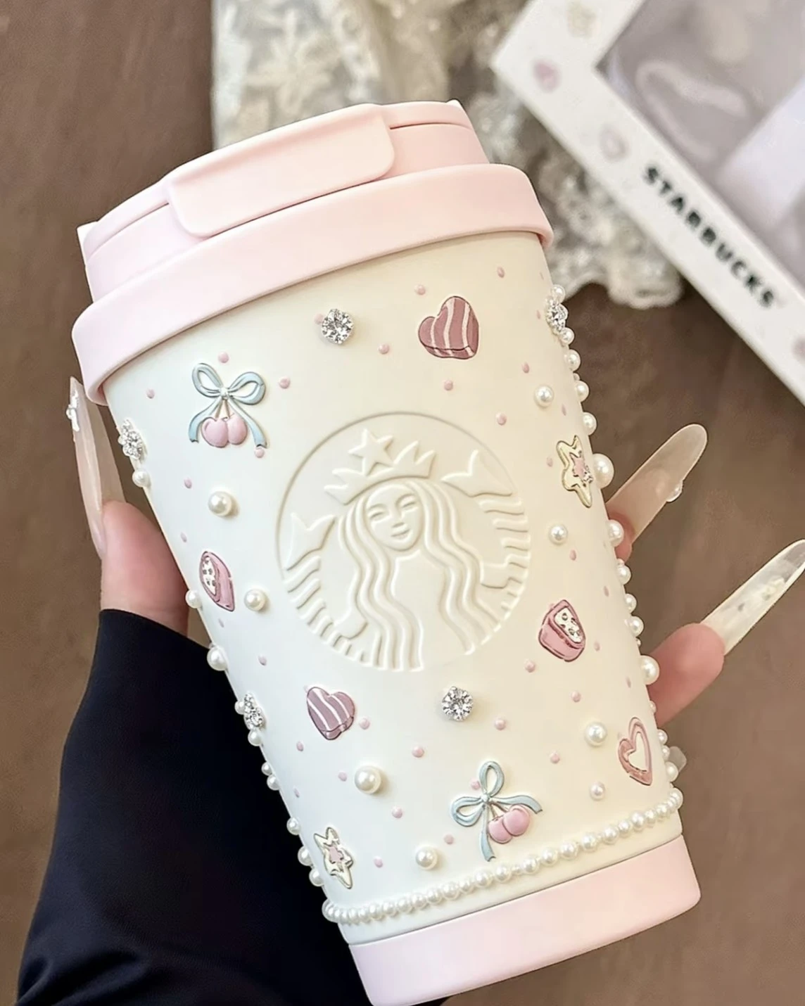 <禮盒裝>STARBUCKS 星巴克 夏日甜品派對系列  塗鴉杯 冰淇淋杯套380ml