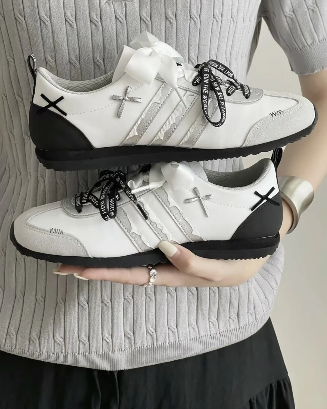 <Miu系>Adidas VS JOG 2.0 永恆 小香風 MiuMiu平替 訂製款(JR4653)