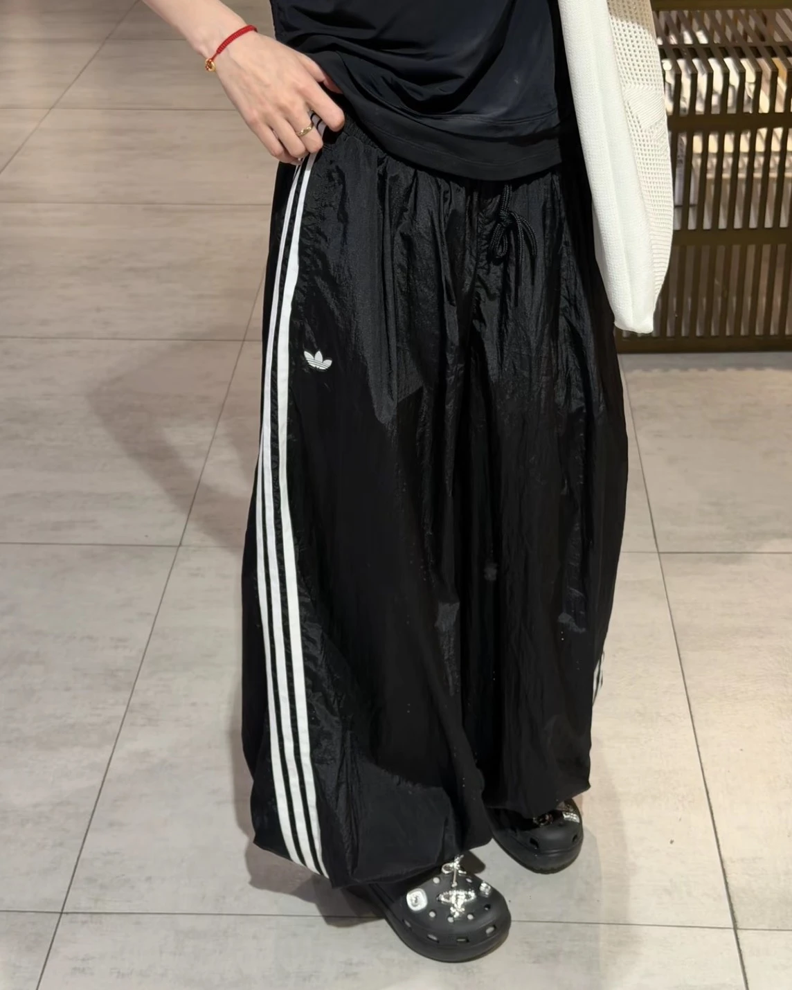 ADIDAS ADILENIUM 5.0 寬鬆 縮口 黑 粉 燈籠褲(KY5052/KY5053)