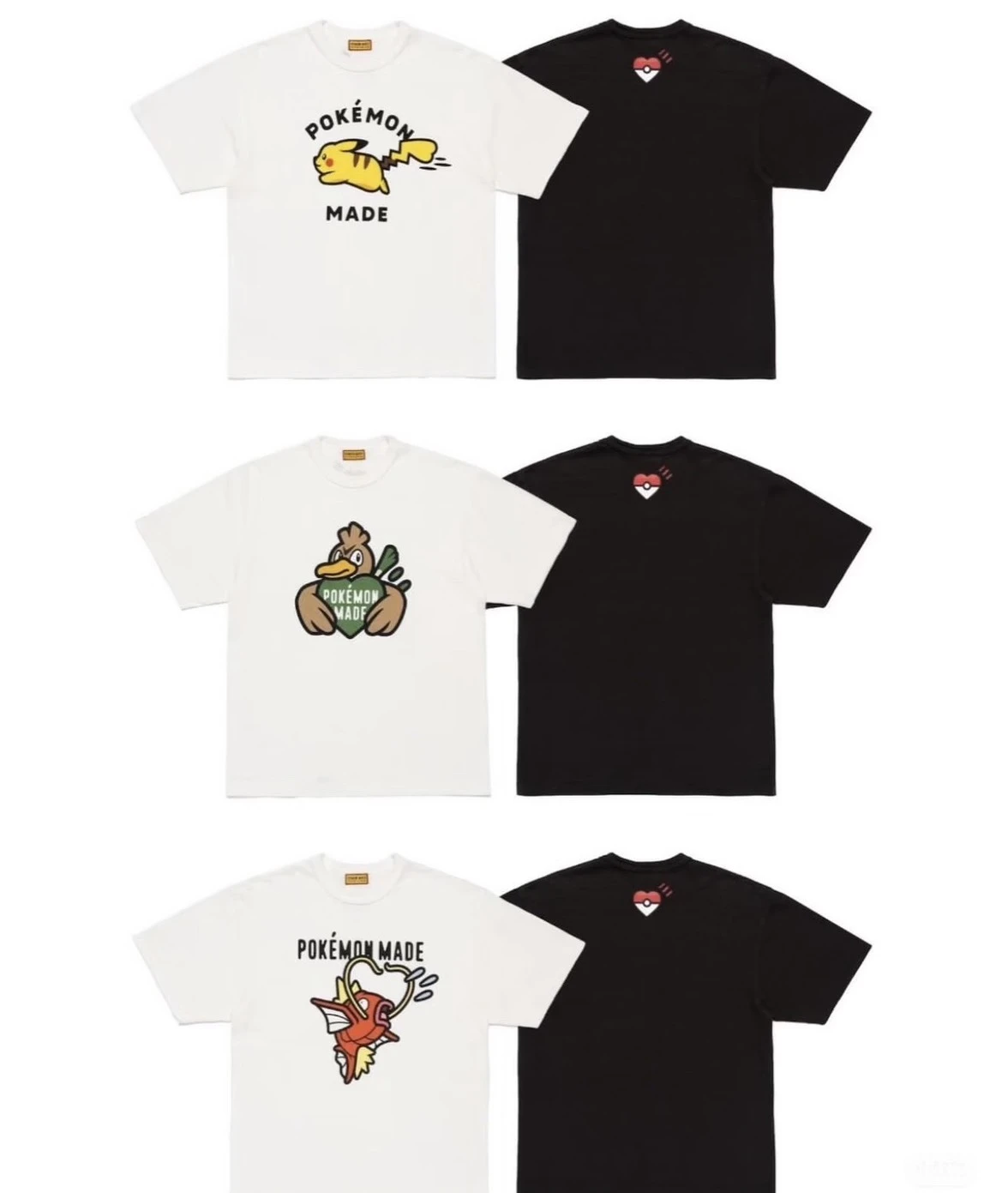 <聯名拿下!>HUMAN MADE x Pokémon 寶可夢 聯名 第二彈 短袖T