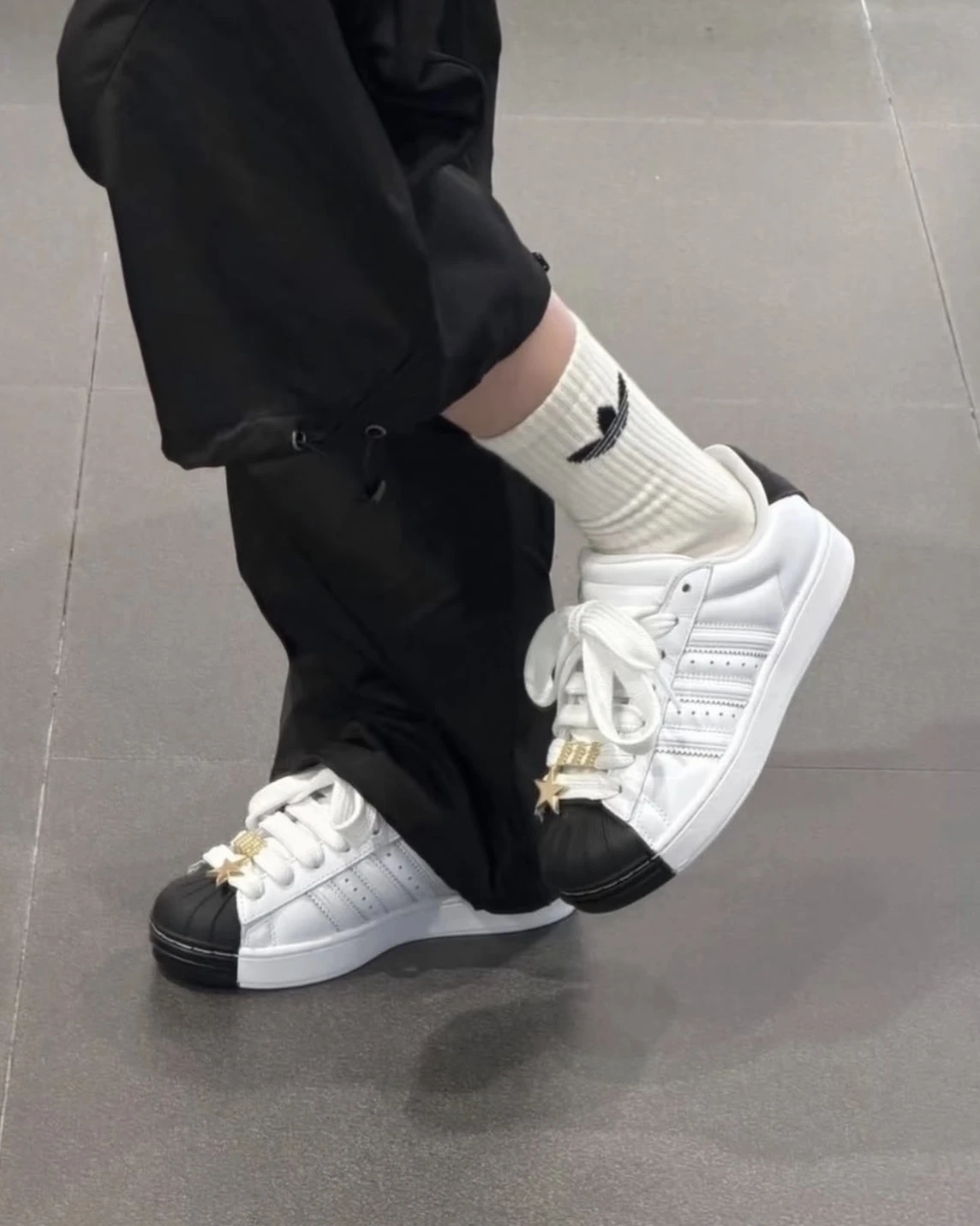 ADIDAS SUPERSTAR II 熊貓 白黑 星星 愛迪達貝殼頭(IH6679)