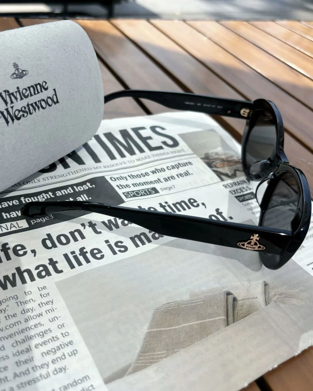 VIVIENNE WESTWOOD 西太后圓形太陽眼鏡土星Logo(VW5109-1-001) 正品