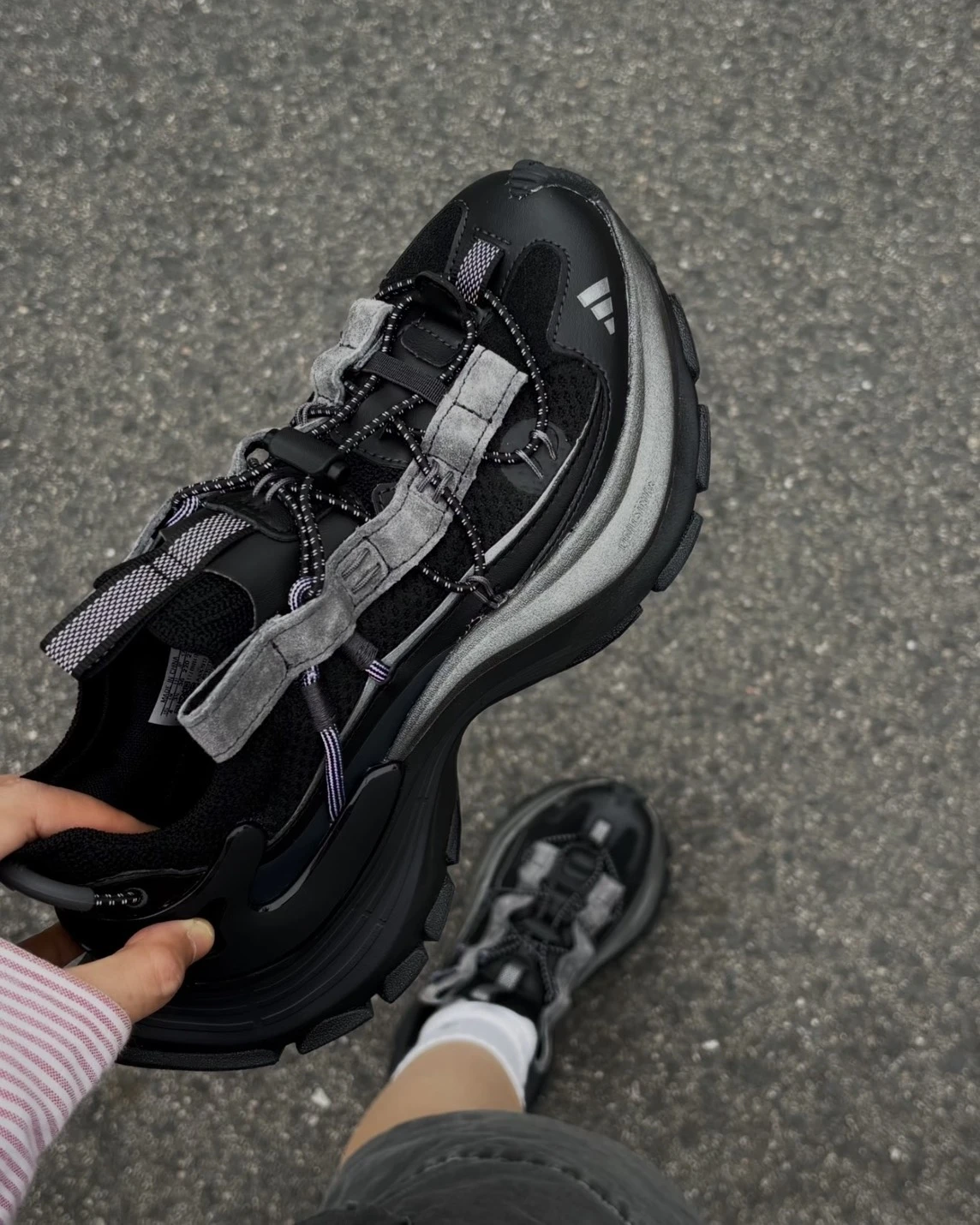 ADIDAS FOS XLG SPEED HIKE "All Black" 黑灰抽繩 機甲鞋(KK1917)