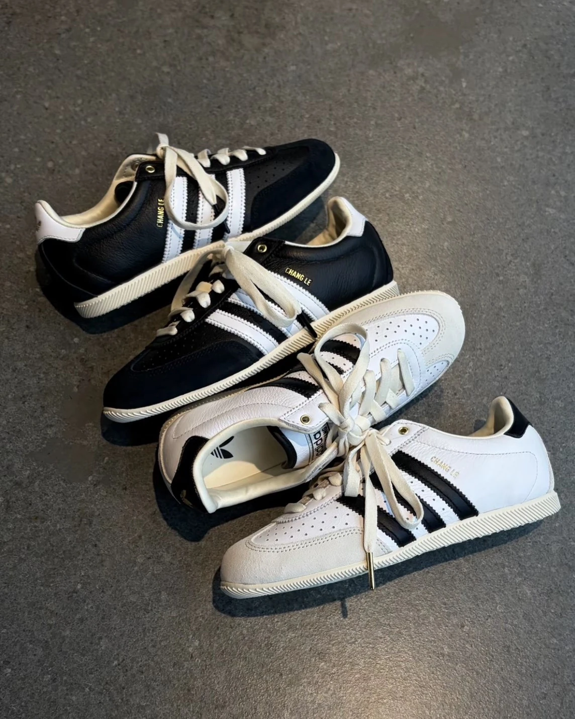 ADIDAS ORIGINALS CHANGLE 黑白 皮革 麂皮 薄底 德訓鞋(KJ3960/KJ3959)