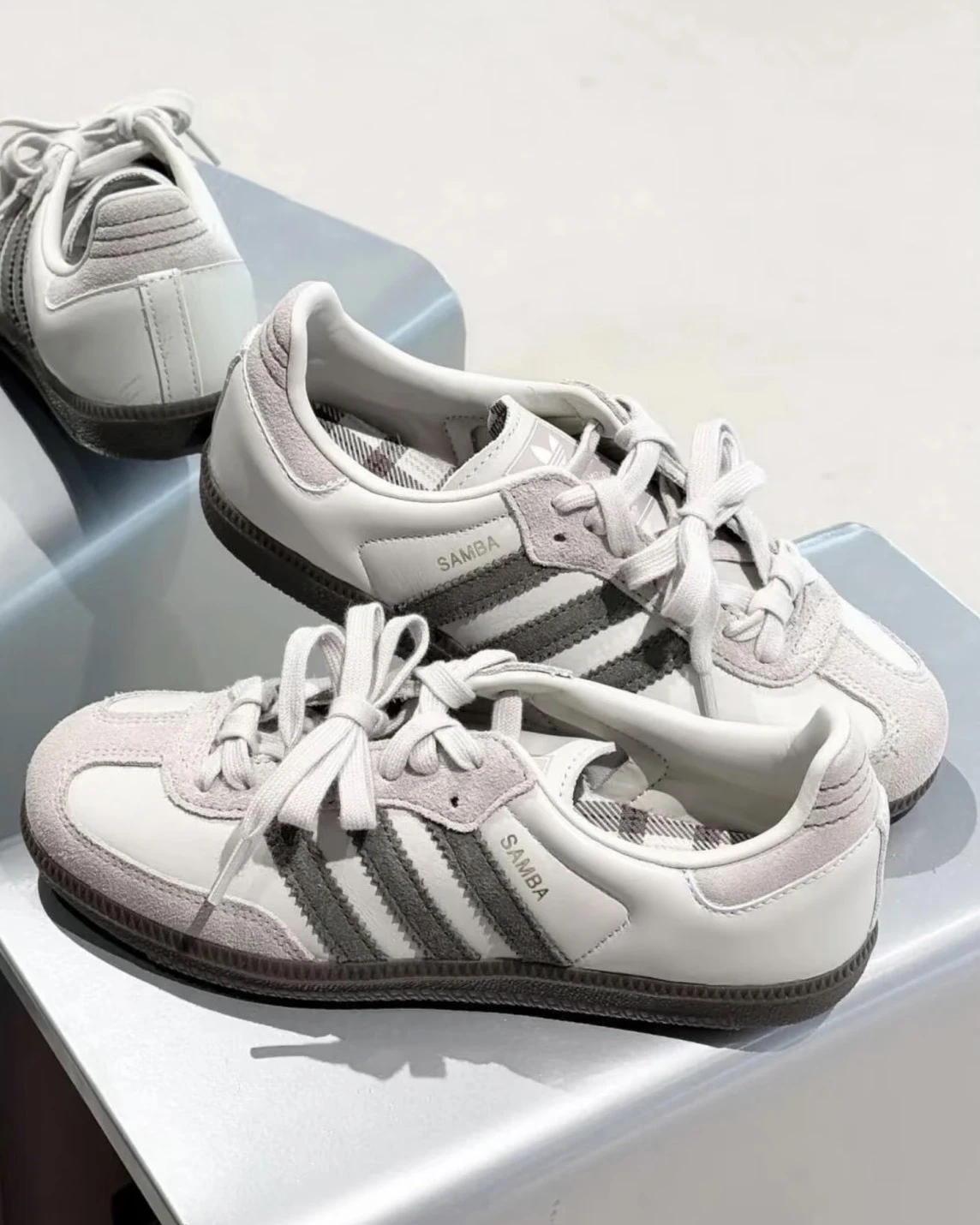 ADIDAS ORIGINALS SAMBA OG 抹茶灰綠 奶灰 麂皮(JR0893)