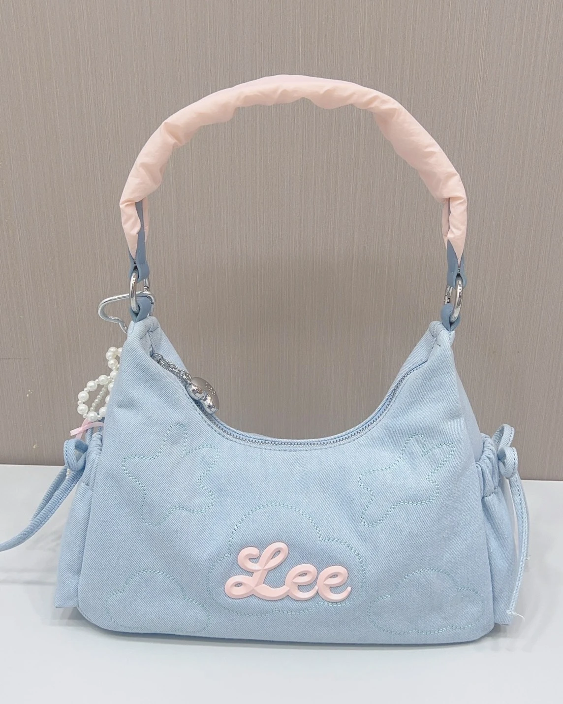 LEE WONTON BAG 牛仔芭蕾風 蝴蝶結 韓系 單肩包 腋下包
