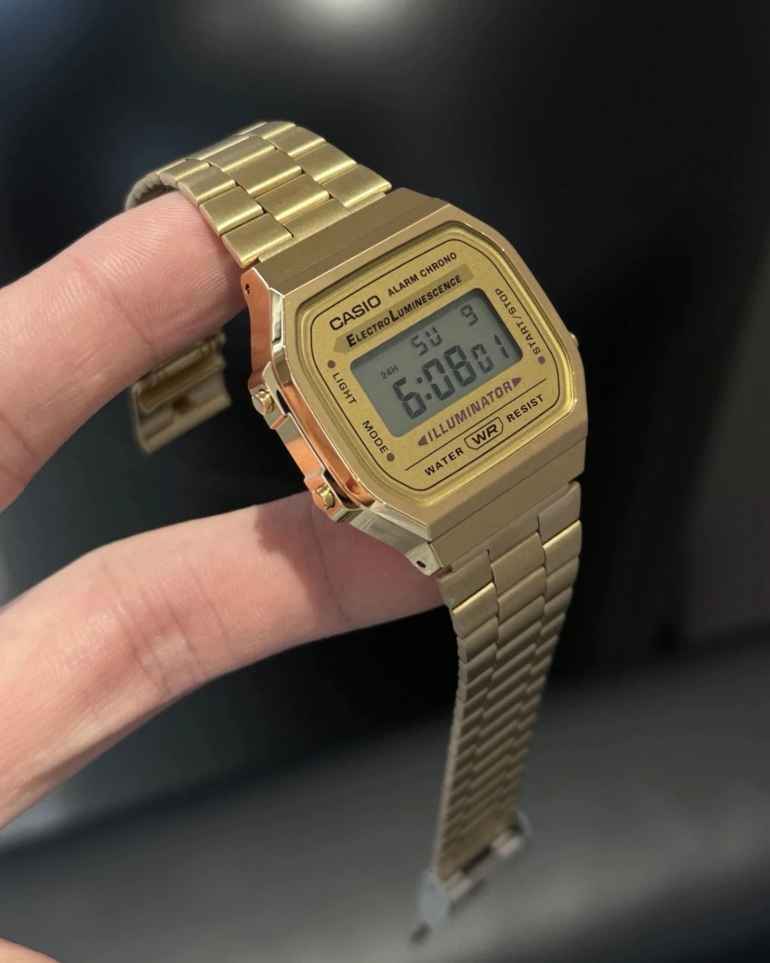 CASIO 卡西歐 VINTAGE系列 A168 金色錶盤 方塊錶