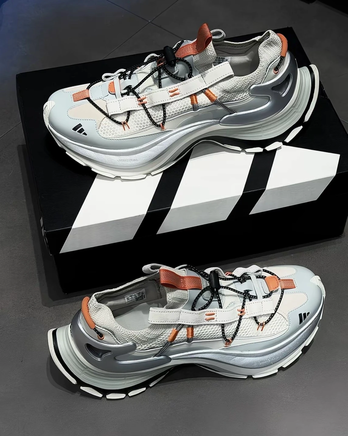 ADIDAS FOS XLG SPEED HIKE "White Silver" 白銀橘 抽繩 機甲鞋(KK1932)