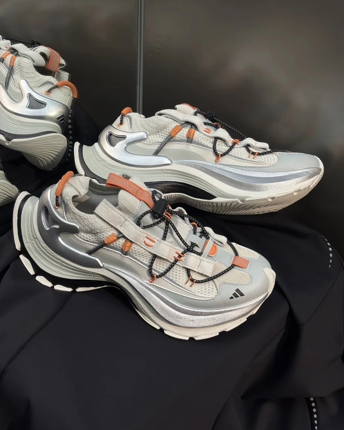 ADIDAS FOS XLG SPEED HIKE "White Silver" 白銀橘 抽繩 機甲鞋(KK1932)
