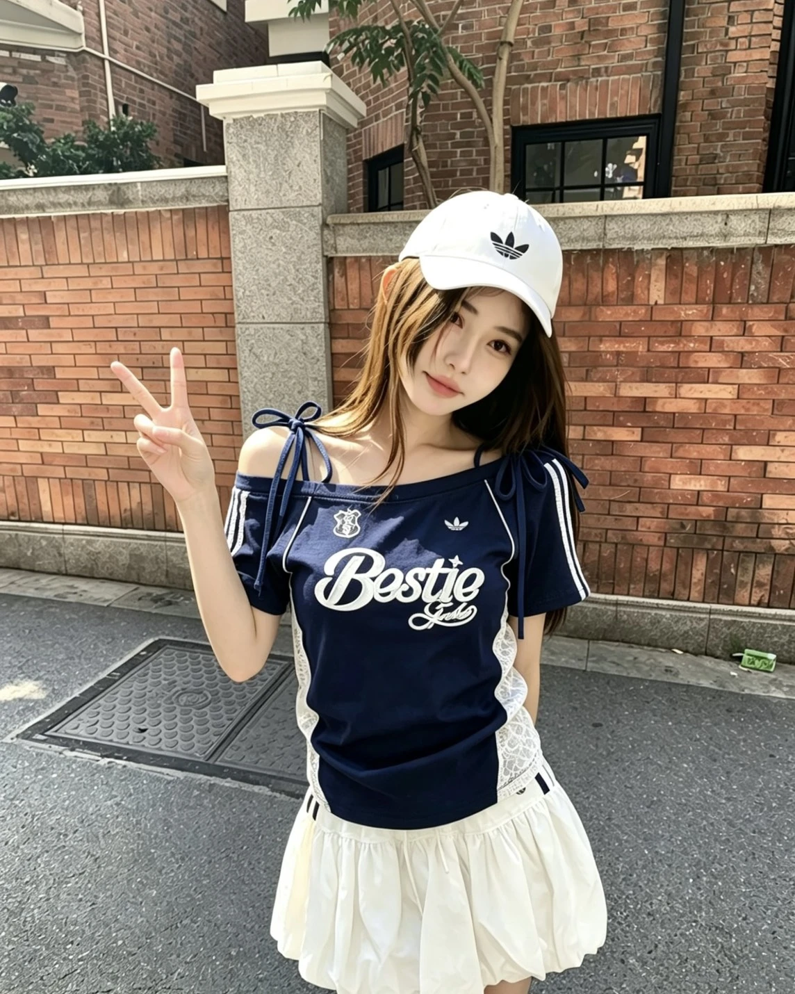 Adidas Originals 美式寬鬆露肩 吊帶蕾絲球衣 KU4756/KU4757