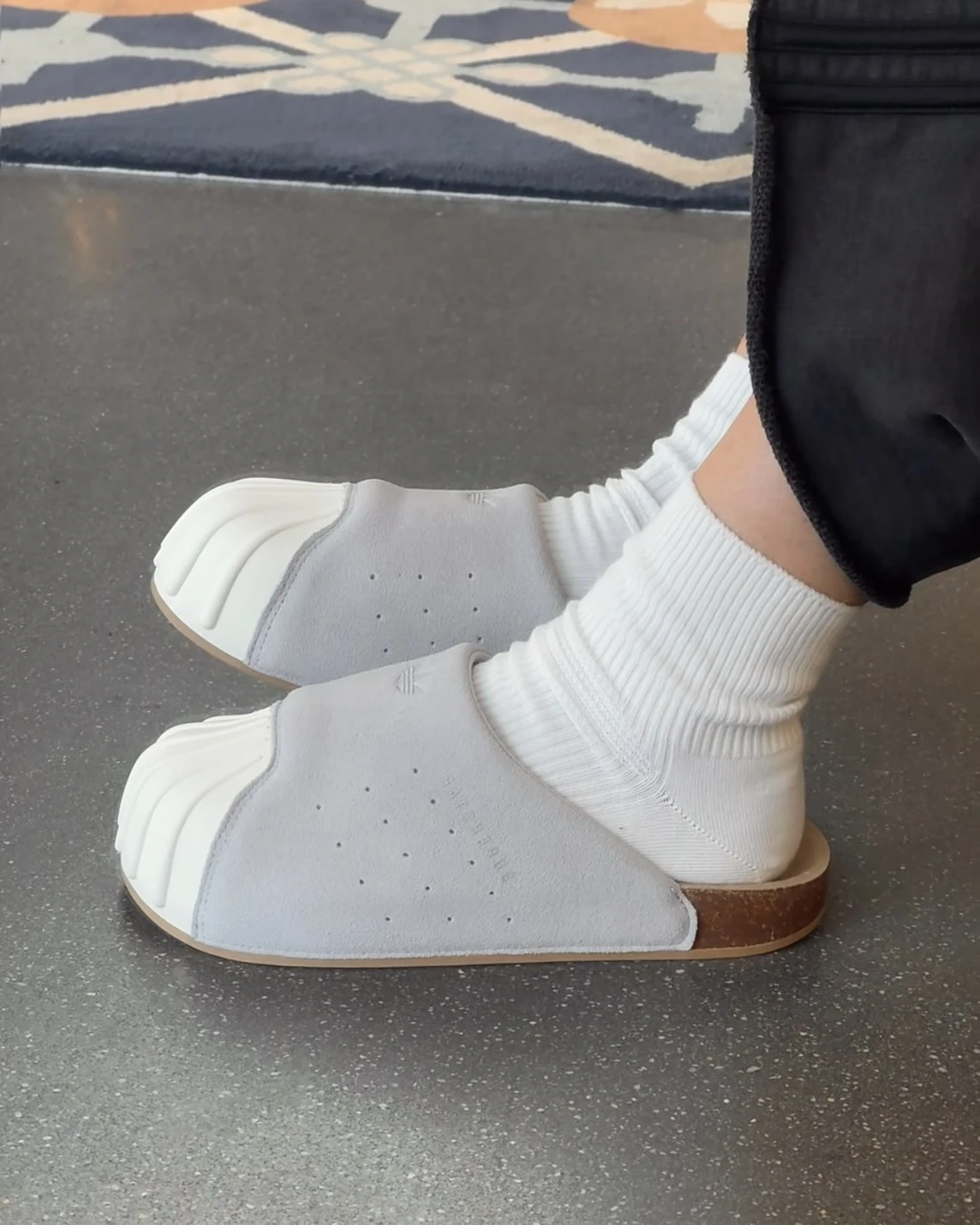 ADIDAS SUPERSTAR ADIMULE 粉色 灰色 貝殼頭包頭拖鞋 穆勒拖鞋(LC0422/LC0423)