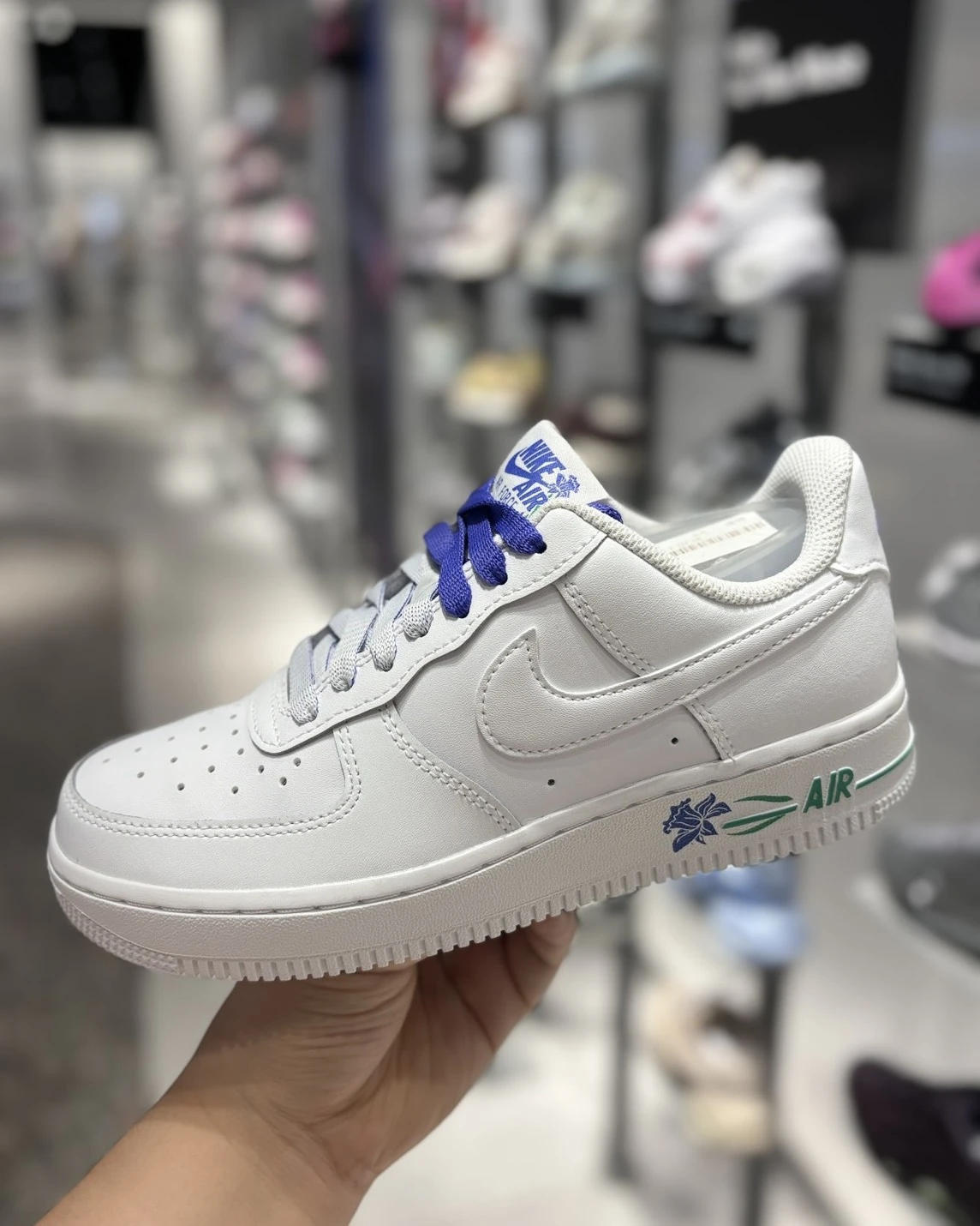 NIKE AIR FORCE 1 '07 鳶尾花 雙色鞋帶 女款(IF0498-101)