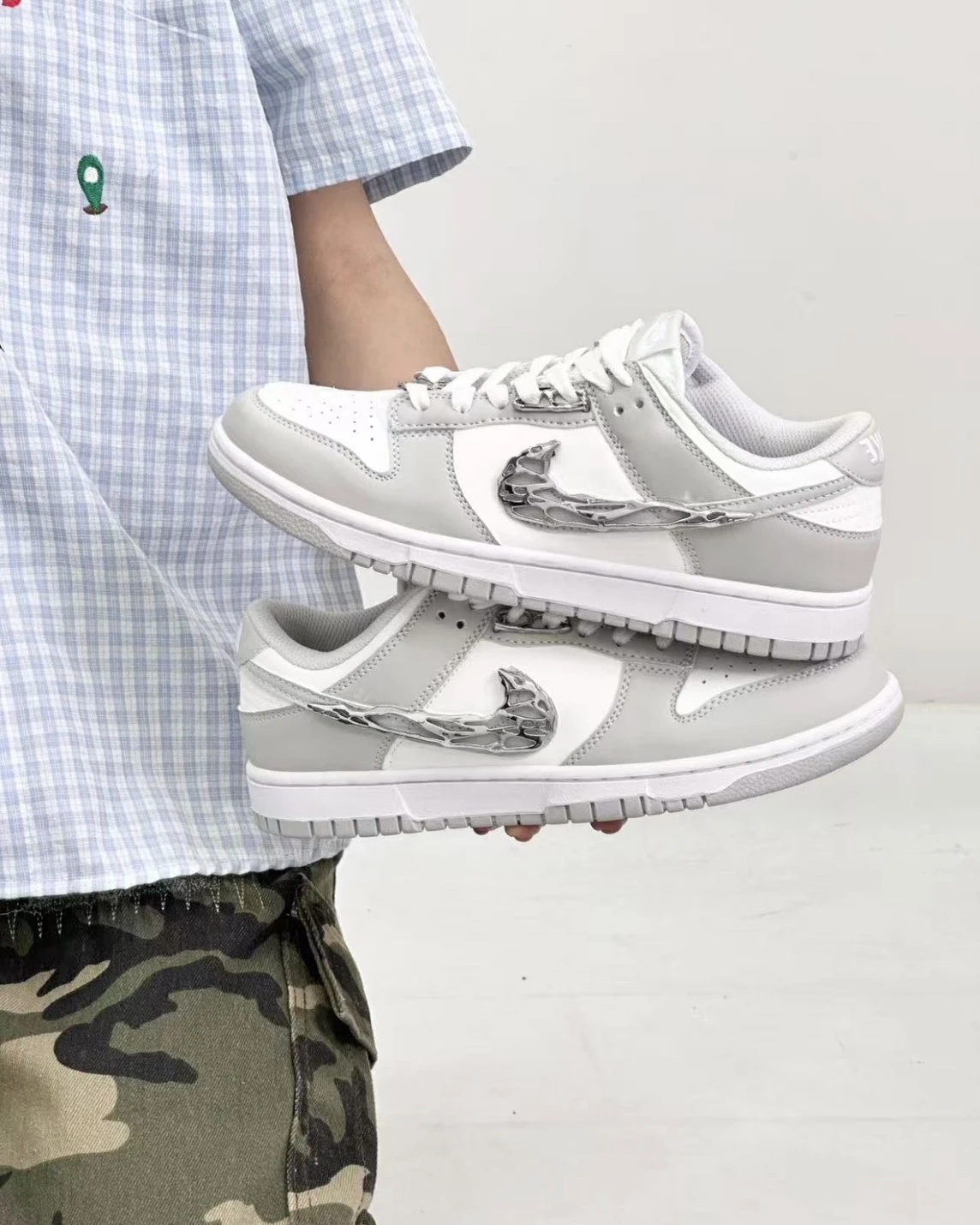NIKE DUNK LOW 訂製款 液態金屬銀 灰白 HF5441-105