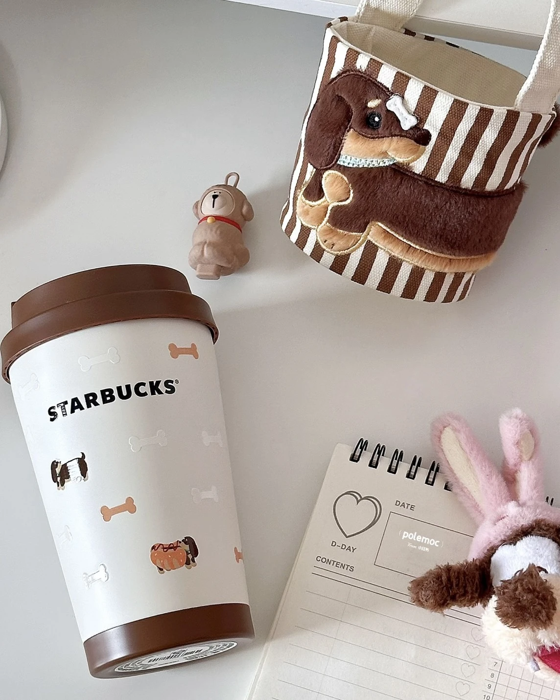 STARBUCKS 星巴克  爪爪天地系列 臘腸狗塗鴉隨行杯 380ML