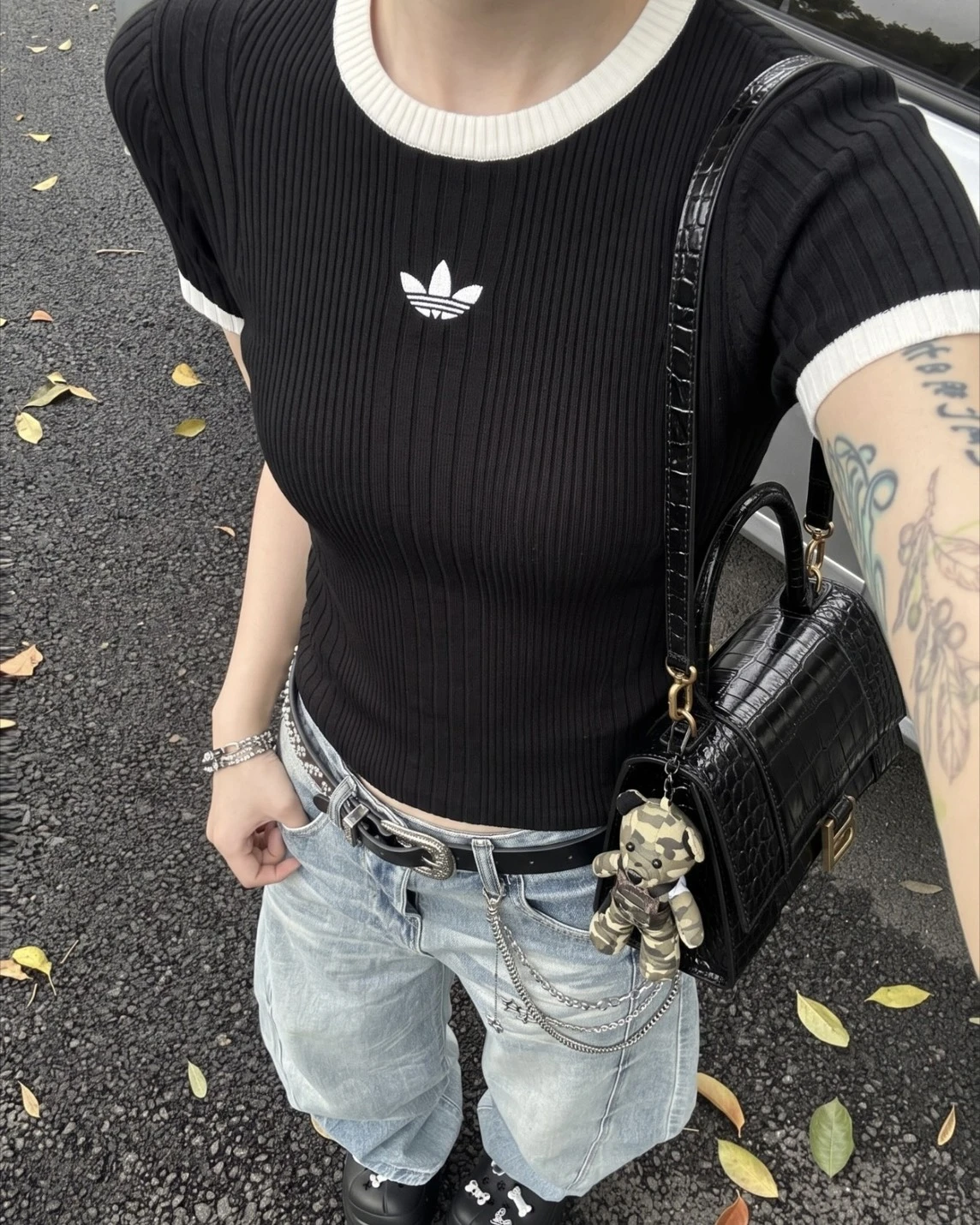 ADIDAS ORIGINALS OTT TIGHT 黑 米白 針織修身 運動短袖(KS6110/KS8494)