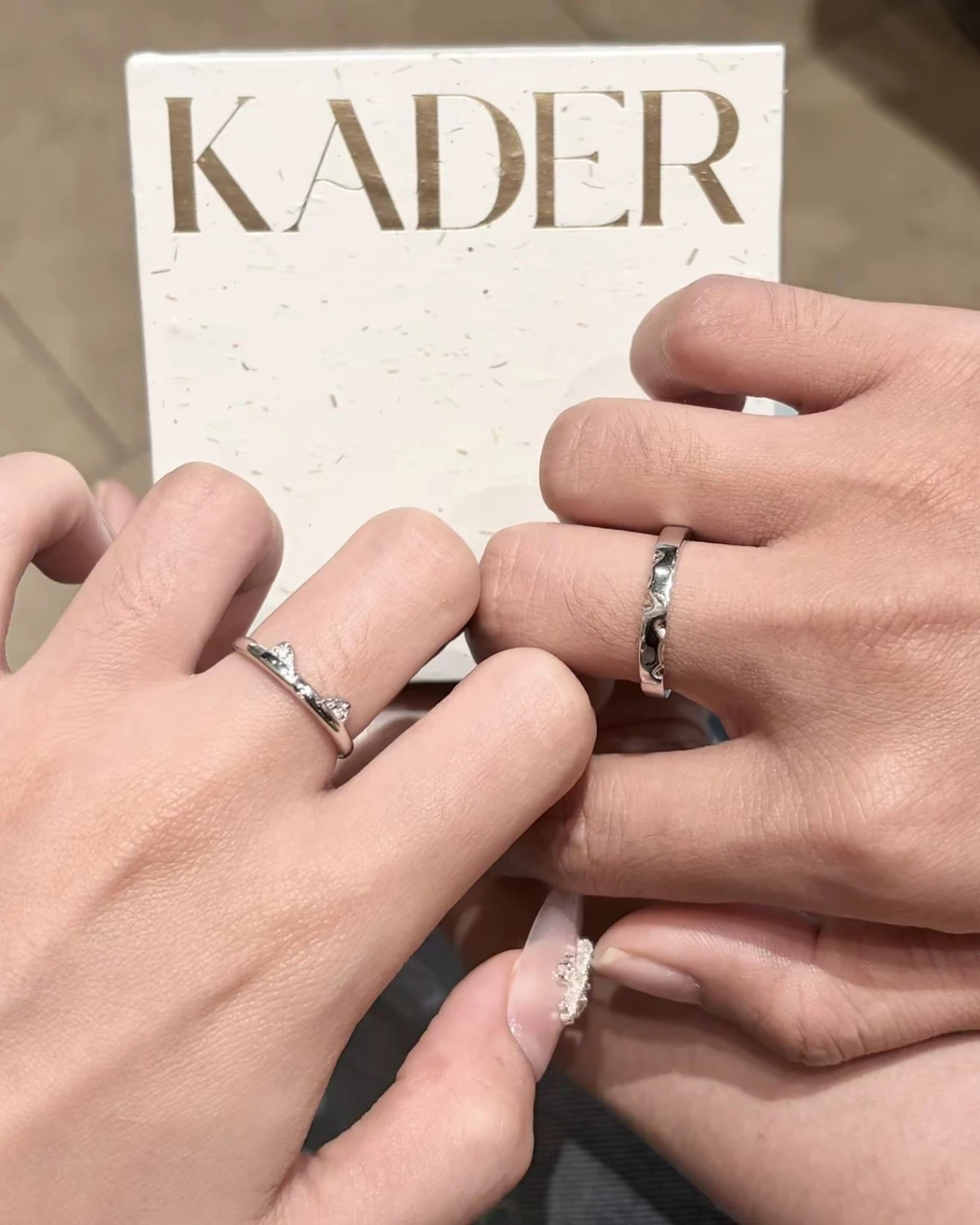KADER 卡蒂羅 925純銀 貓咪日記 閃鑽 情侶對戒