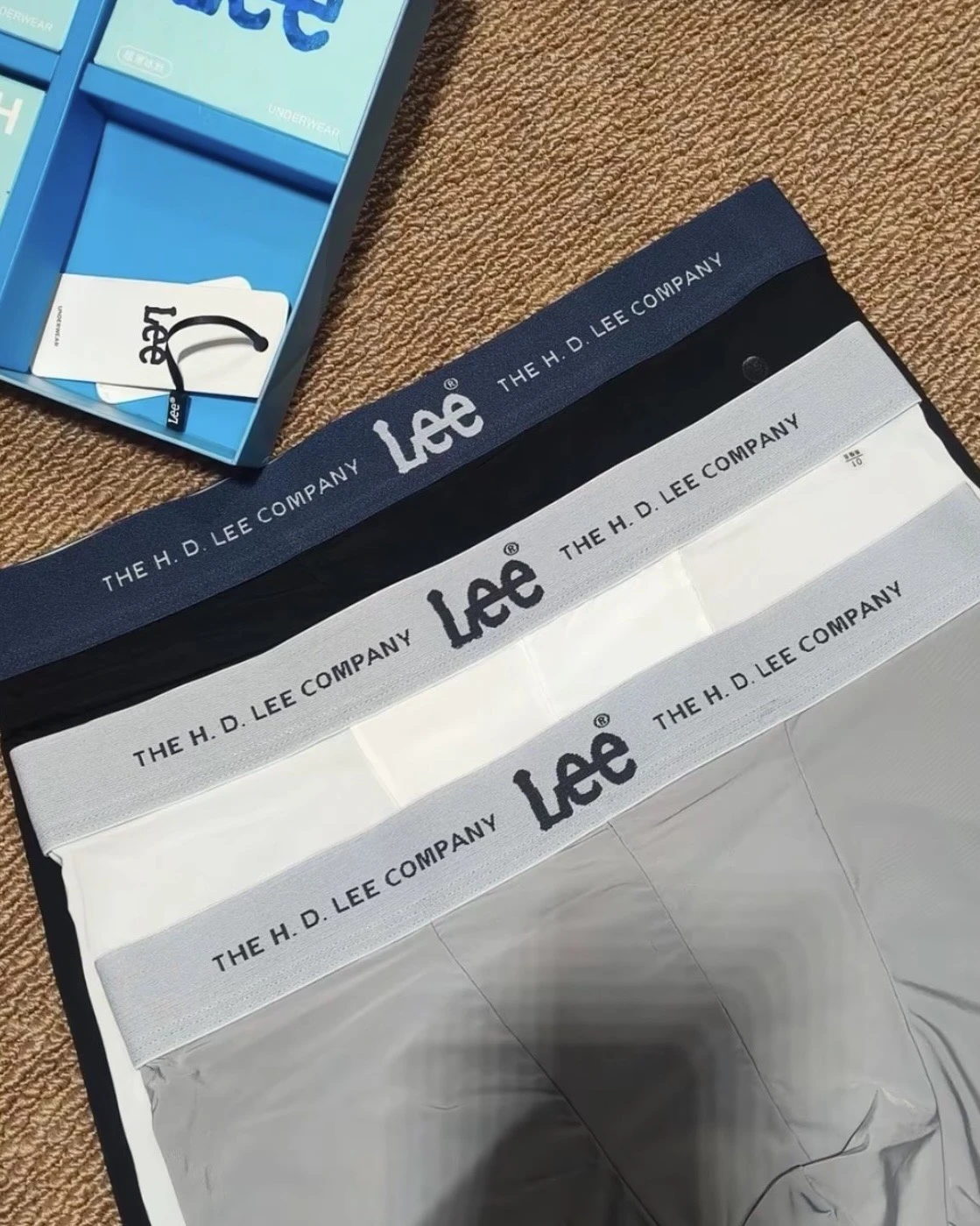 Lee 冰絲涼感 10A抑菌平角內褲 禮盒裝
