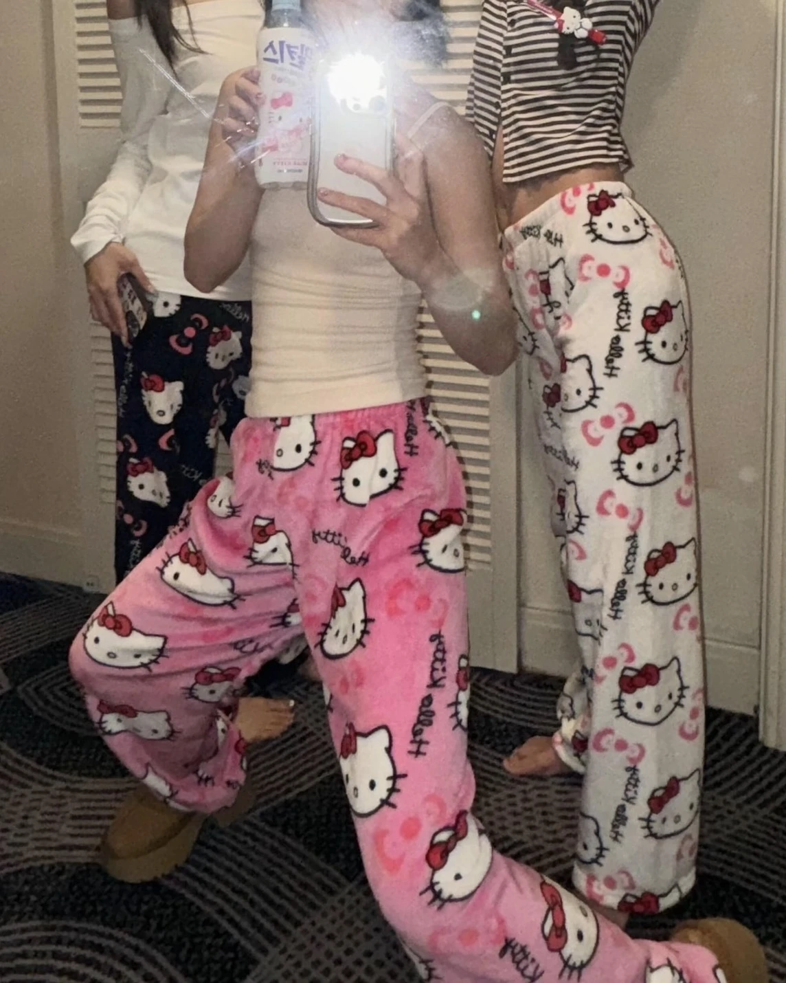 <🥰超萌>三麗鷗 Hello Kitty 法蘭絨 滿版 凱蒂貓 長褲 睡褲(三色可選)