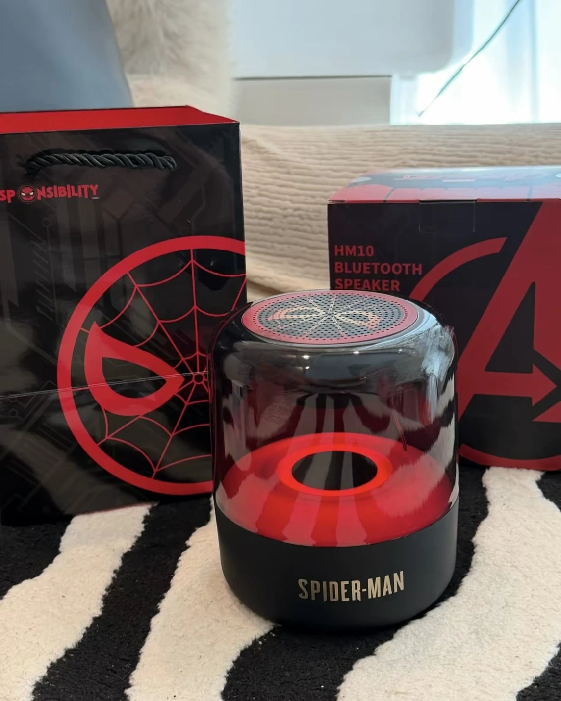 <正版授權>MARVEL 蜘蛛人環繞音響  炫彩玻璃