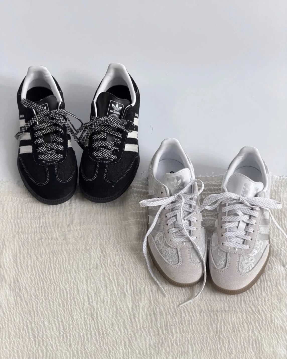ADIDAS SAMBA OG 蕾絲絲綢 芭蕾風 德訓鞋 女款(KH7841/KH7842)