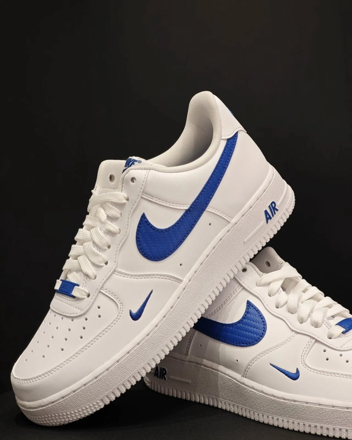NIKE AIR FORCE 1 "Game Royal" 白皇家藍 碳纖維 刺繡小鉤(IV5732-100)