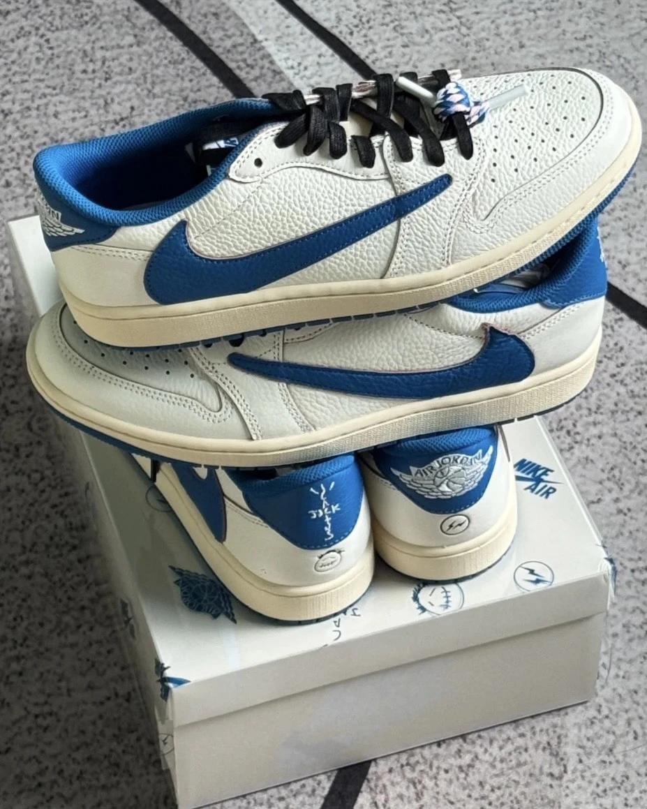 <現省破萬!!!>Travis Scott x Fragment Design x Jordan 1 Low SP 倒鉤 閃電 藤原浩 三方聯名(DM7866-104)