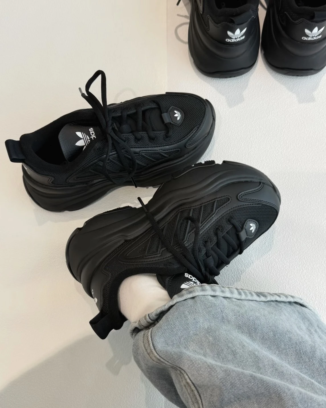 <厚底控🖤>ADIDAS ORIGINALS OZGAIA 厚底 黑武士 老爹鞋(JQ4110)