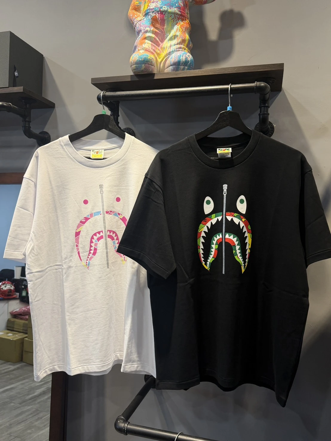 BAPE 迷彩綠鯊魚臉 印花 短袖  兩色可選