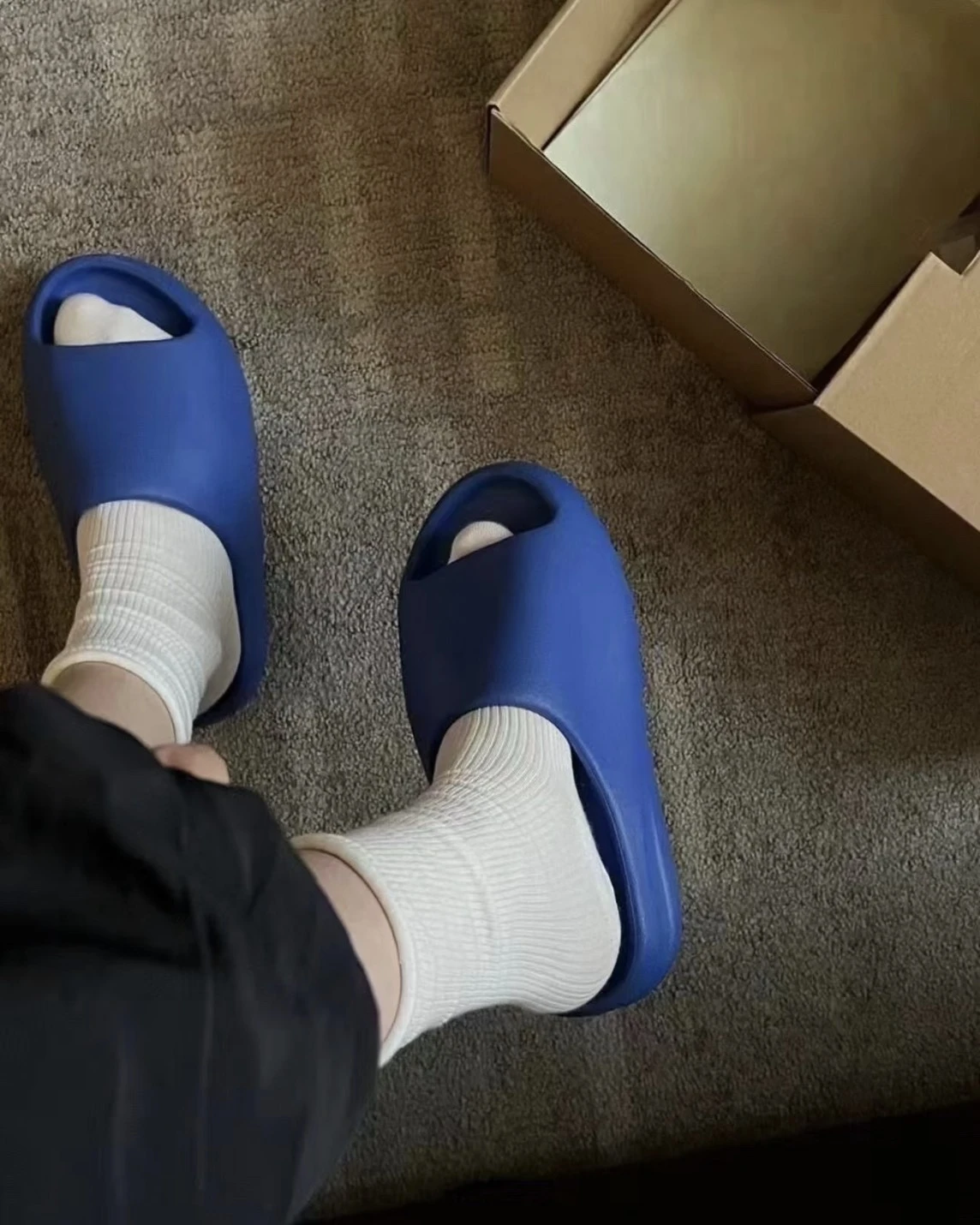 YEEZY SLIDE YS-01 椰子 拖鞋 踩屎感 藍色