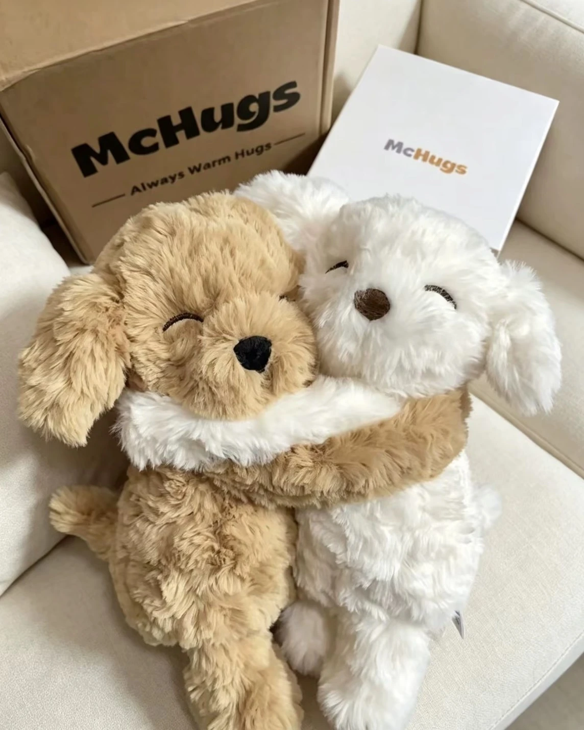 McHugs 擁抱小狗 安撫娃娃 毛絨公仔 18cm