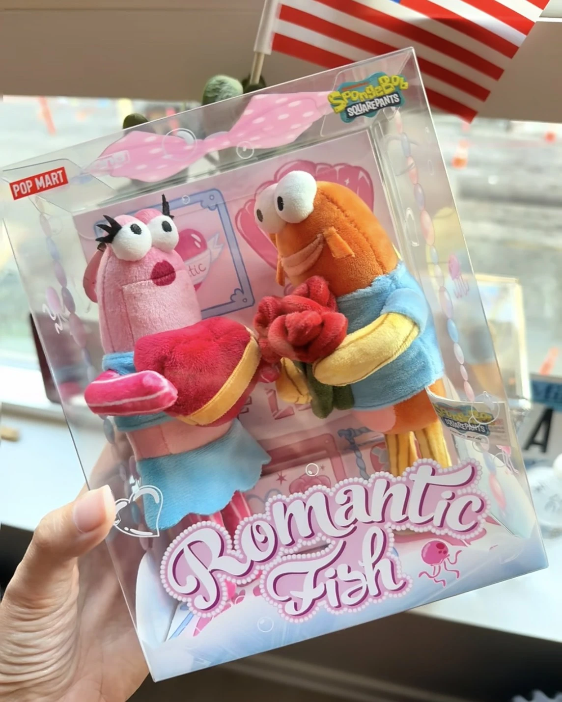 POPMART 比奇堡居民 愛你至死不魚 浪漫魚 毛絨掛件 2入組