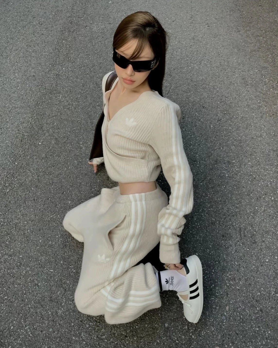 <聯名報到!>Jennie x Adidas Originals Superstar Sq Ballet 方頭 芭蕾 瑪莉珍鞋 黑 白(LB3787/LB3786)