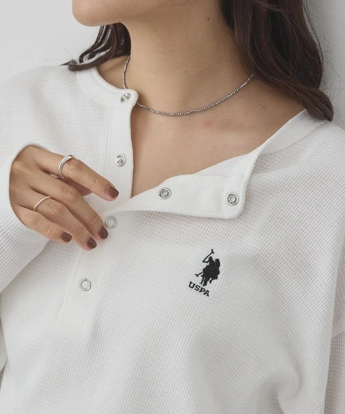 日本連線U.S. POLO ASSN. 亨利領 長袖 華夫格 薄長袖 5色