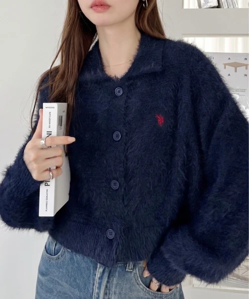 日本連線U.S. POLO ASSN. x Ada. 翻領 毛衣 針織 開襟外套 8色