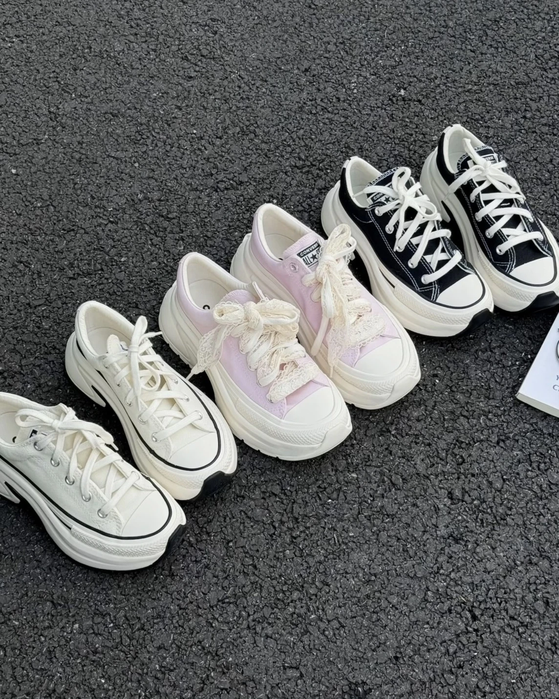 <卡寶同款>CONVERSE RUN STAR CRUSH 小鯊魚 厚底增高 帆布鞋 三色可選(A19266C/A18465C/A24218C)