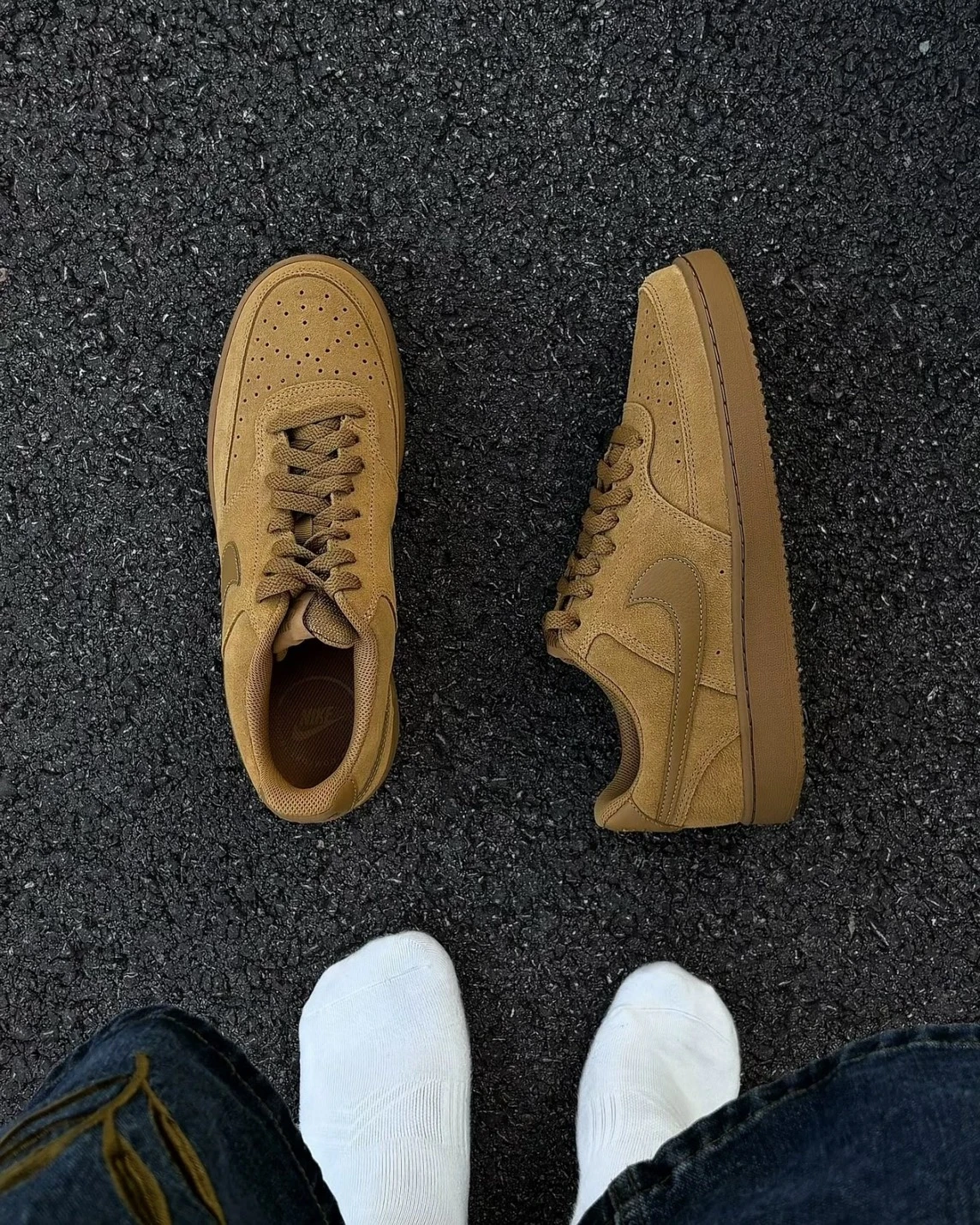 NIKE Court Vision 小麥 麂皮 板鞋 休閒鞋(IQ9749-700)