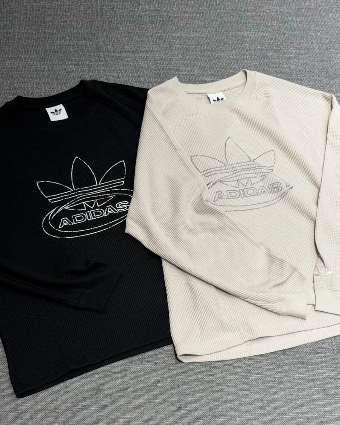ADIDAS ORIGINALS TOP STREET 華夫格 針織衫長袖(KX0821/LE8834)