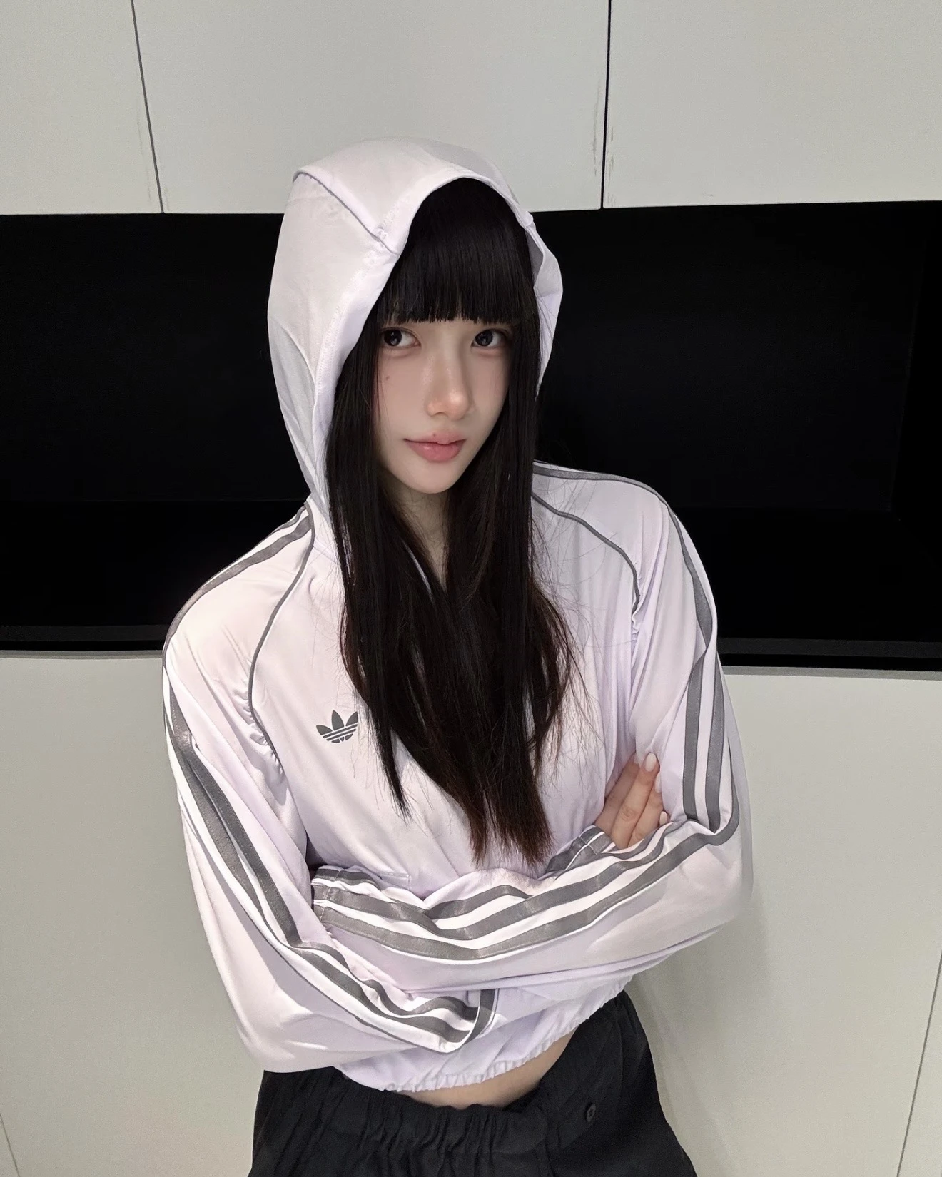 ADIDAS ORIGINALS 寬鬆 短版 防曬 防風 三線 連帽 風衣外套(KT7084/KT7083)