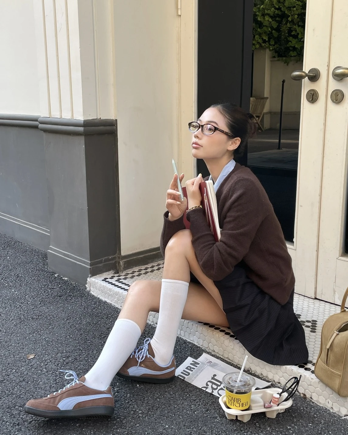 PUMA 9-T SUEDE 復古 可可棕海鹽藍(406756-09)