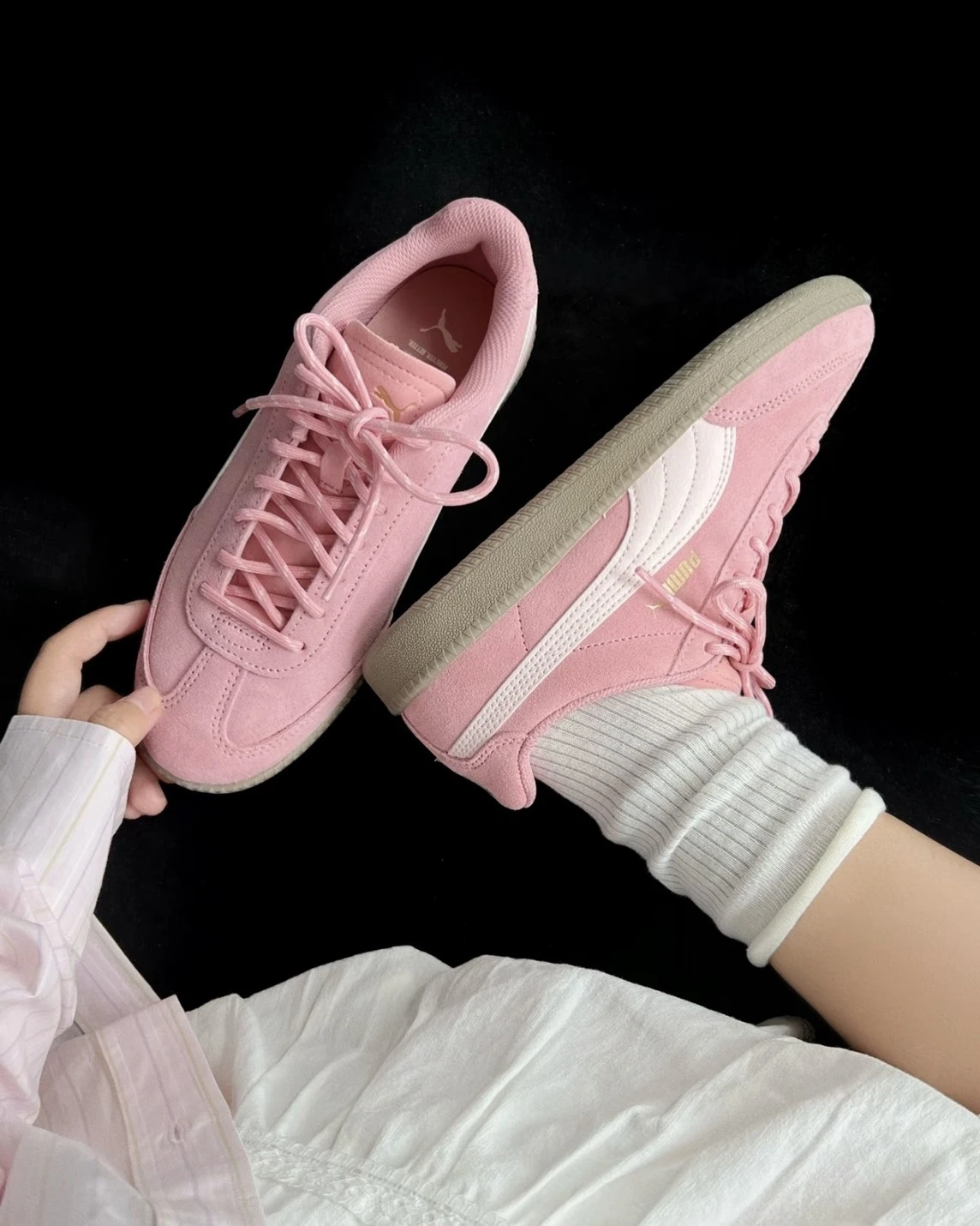 Puma 9-T SUEDE 復古 麂皮 德訓鞋 焦糖底 蜜桃粉(406756-02)