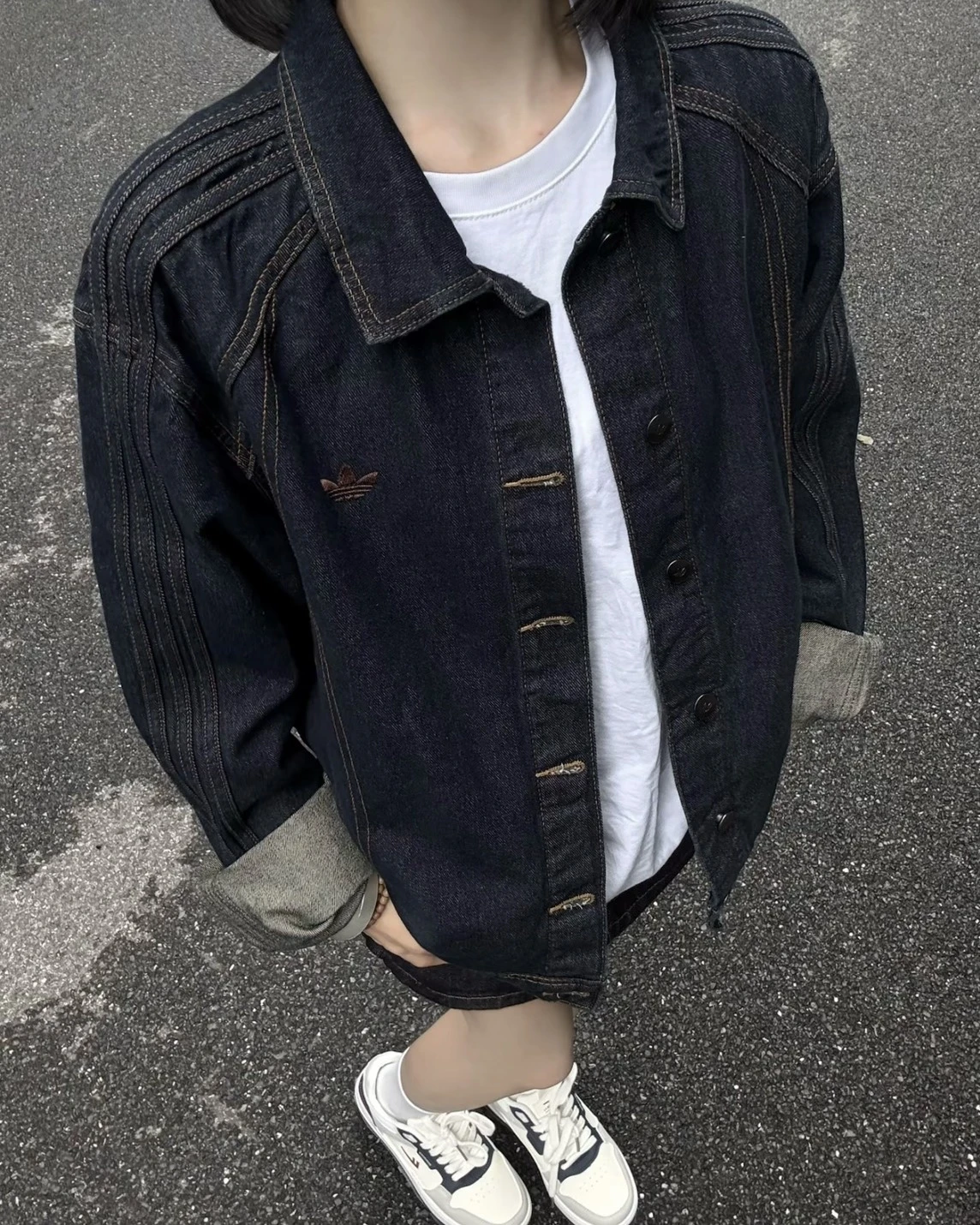 Adidas Originals DENIM 粉紅骷髏牛仔外套 (KT6338)