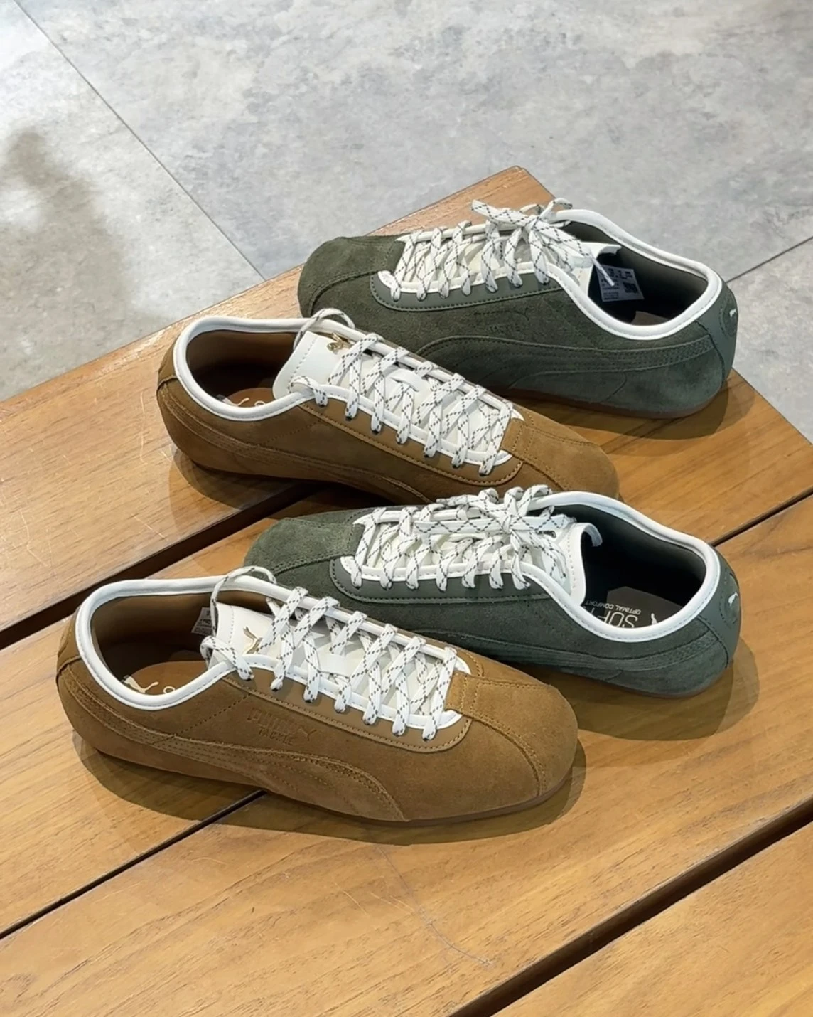 PUMA Tackle RETRO 麂皮 復古橄欖綠 焦糖棕 薄底鞋(410085-01/410085-02)
