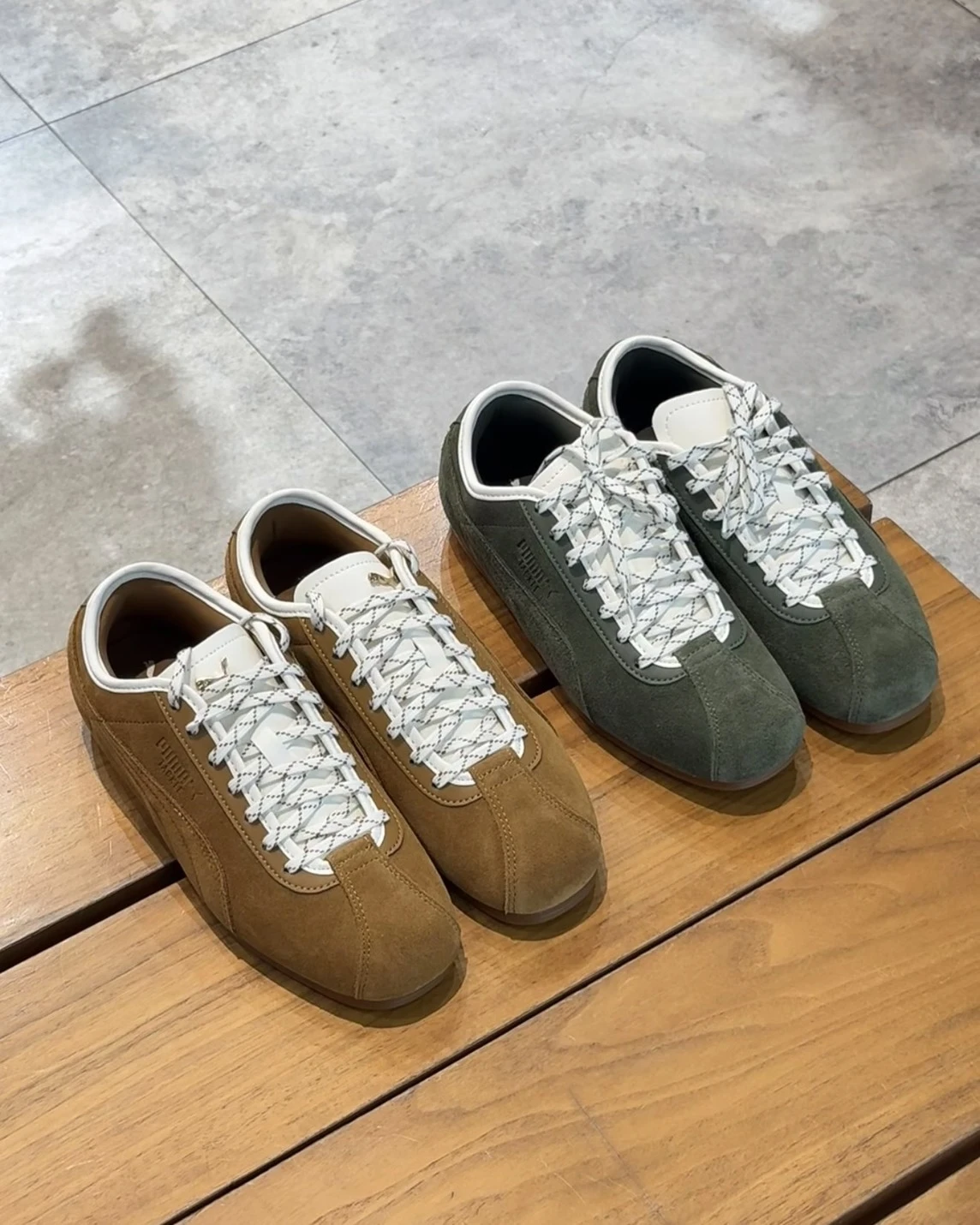 PUMA Tackle RETRO 麂皮 復古橄欖綠 焦糖棕 薄底鞋(410085-01/410085-02)