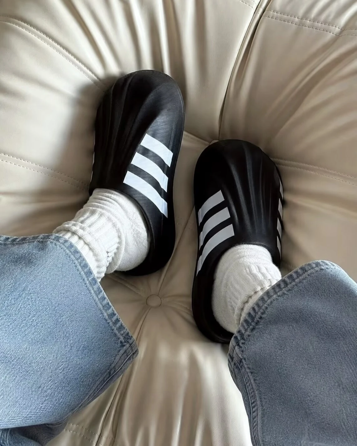 ADIDAS ORIGINALS adiFOM SUPERSTAR MULE 貝殼頭 包頭 黑 白 防水 懶人鞋(IG8277/IF6184)